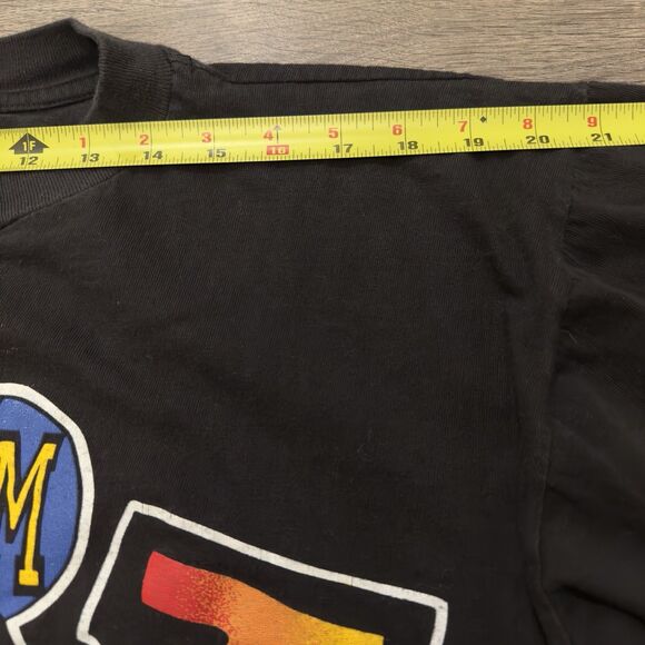 Vintage 90s Disney Mickey Shirt single stitch T-Shirt Hip Hop sz M Double Sided - Picture 6 of 10